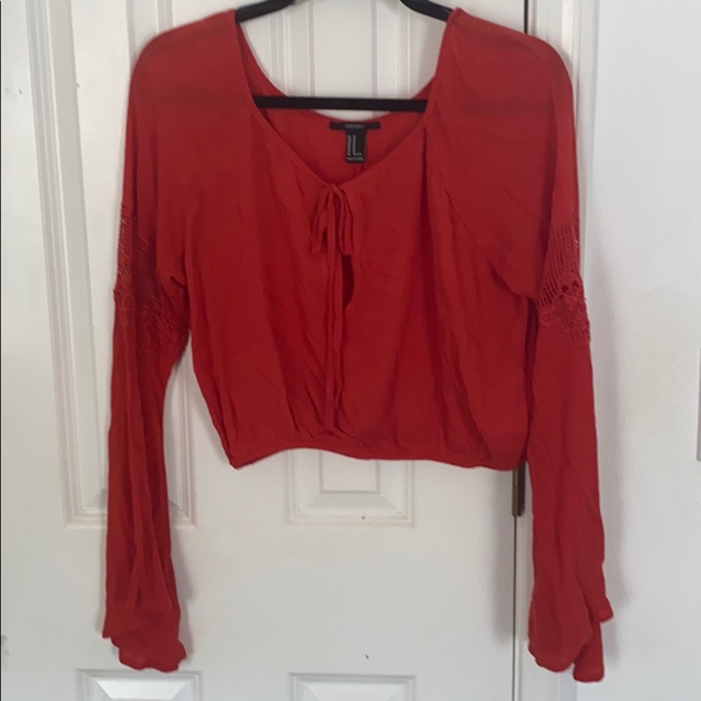 Long sleeve crop top